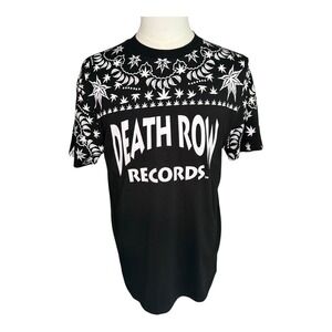 Crooks & Castles Death Row Records Graphic Print T-Shirt Black White Size Medium